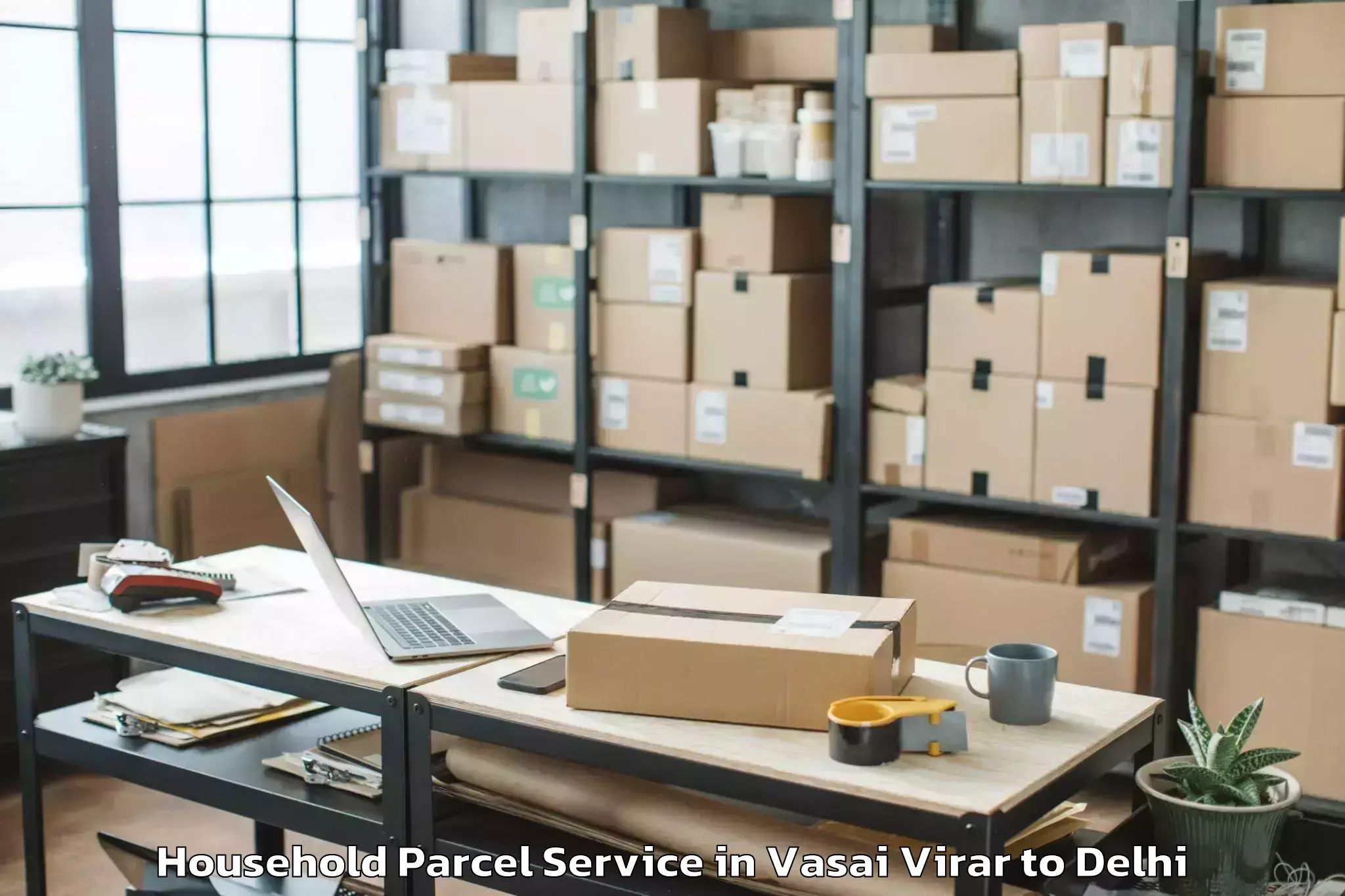 Book Vasai Virar to Parsvnath Mall Akshardham Household Parcel Online